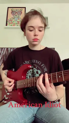 American Idiot by Green Day #guitar #guitartok #guitarist #greenday #lofi #foryou #beat 