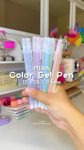 12 pcs of Color Gel Pens!! Colors are so vibrant! ✨🫶 #fyp #ciarajc #colorgelpen #gelpens #miracolorgelpen #schoolstationery #bestpen #gelpens #stationeryaddict #annotatingpens 