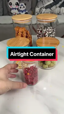 kitchen #tk #foryou #goodthings #goodthing #fyp #fypage #bamboolidglassjar #foodstoragecontainer #airtightcontainer #airtightglassjar #roundglassjar #cookiesglassjar #foodglasscontainer 