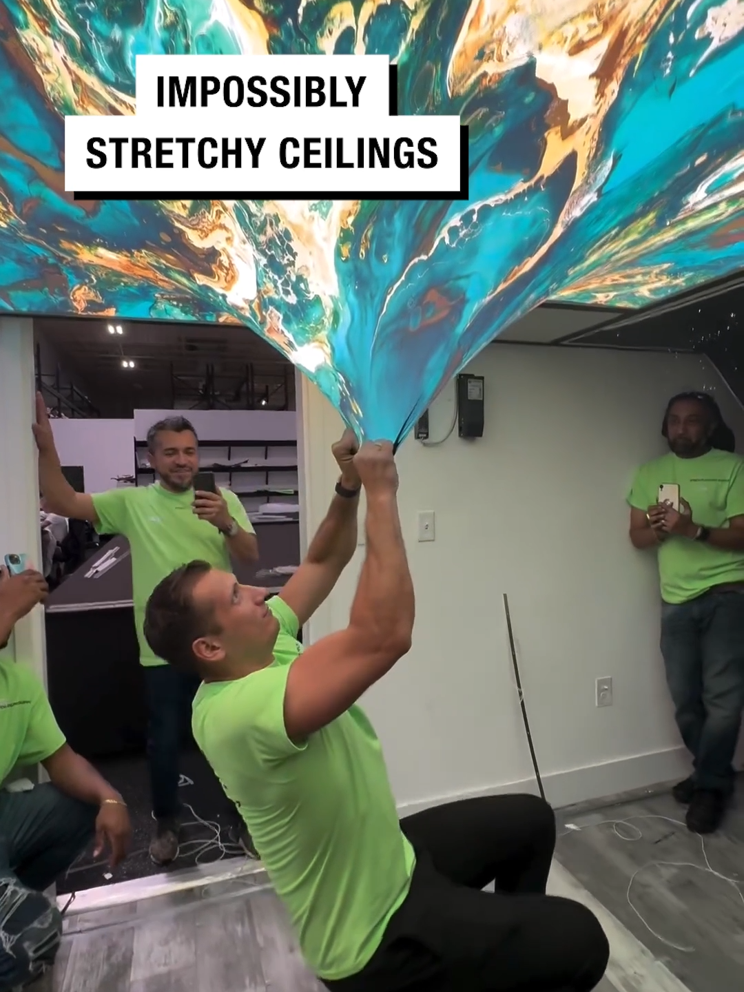 What's going on here?! 🤣😵‍💫 🎥 stretchceilingsupply #UNILAD #ceiling #homedecor #strange #design #fun #stretchy