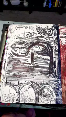 3 scenes 🌄🔺🌄 #draw #sketch #drawing #inkart #artoftheday #illustration #abstractart #tattoo #surrealism #darkartist #fyp #foyoupage #doodle #linework #3dart #popart #fun #huntsvillealabama #al #alabama #design #ink #draw #blackink #process #Love #details #poetic #originalcontent #me 