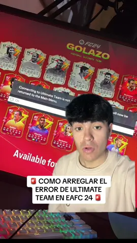 Como arreglar el error de no poder jugar ultimate team en EAFC 24 ❌🚨 #ealalia #fc24 #eafc24 #fc24ultimateteam #fut24 #eafc24fut #eaesportsfc24 
