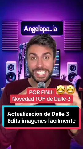 POR FINNNN!! Nueva actualización de Dalle 3 que permite modificar las imágenes creadas desde ChatGPT. Permite tanto editarlas como seleccionar cualquier parte de la imagen y modificarla. Que opinais? Para más contenido entra en mi comunidad de WhatsApp, enviándome un mensaje directo a mi otra red social (IG) con la palabra “comunidad” #dalle3 #chatgpt #angelaparicio #angelapa #inteligenciaartificial