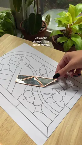 soldering the mirrors in the next part!  #stainedglass #glasscutting #mirrorcutting #stainedglassart #stainedglassasmr #asmr 
