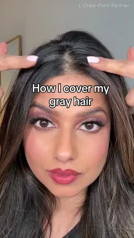 #LOrealParisPartner My favorite way to cover up my grays and also sparse areas in my hairline due to postpartum hair fall that I am currently experiencing is @loréal paris usa Magic Root Cover Up!  I use the shade black and it’s so perfect to use anywhere, anytime as you need to cover grays or add additional volume in your hair! #magicroot #LorealParisHairColor #HairColor