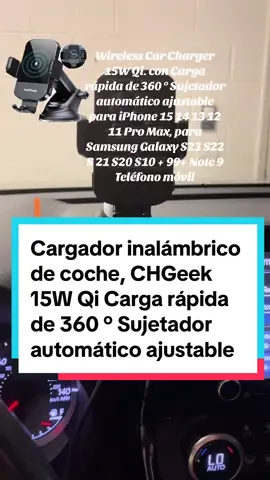 Wireless Car Charger 15W Qi. Cargador inalámbrico de coche, CHGeek 15W Qi Carga rápida de 360 ° Sujetador automático ajustable Montaje en el teléfono del coche Tablero de instrumentos del parabrisas Ventilación de aire Soporte para teléfono Apto para iPhone 15 14 13 12 11 Pro Max, para Samsung Galaxy S23 S22 S 21 S20 S10 + 99+ Note 9 Teléfono móvil. #wireless #wirelesscarcharger #cargadorinalambrico #soporte #iphone #samsung #samsunggalaxy #chgeekwirelesscarcharger #qi #TikTok #tiktokshop #tiktokmoney #tiktokmoneycalculatorchallenge💖💖💖 #tiktokmoneycalculatorchallenge💖💖💖 #tiktokmoney #fyb #fy #antojitosmaigua 