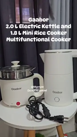 Gaabor 2.0 Electric Kettle and 1.8 L Mini Rice Cooker Multi-functional Cooker Super aesthetic and affordable ng Gaabor products. Checkout na! #GaaborPH #gaabornasidavid #gaabornewambassador #gaaborfam #electrickettle#miniricecooker#1millionviews #1billionviews #viral#fyp #trending#foryoupage#SOA #SOE#mgreyze #bamte 