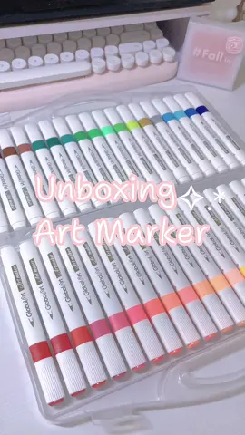 Đây là bút marker thường chứ hong phải acrylic marker nhennn 🌷 #studyvlog #Vlog #unboxing #stationery #stationeryhaul #butbrushcalligraphy #globalart #GA #artmarker #xuhuong #viral #fyp 