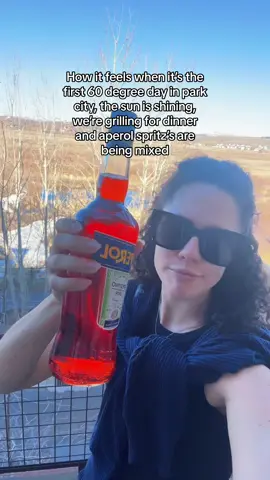 This is peak happiness #fyp #foryou #spring #warmweather #aperolspritz #kesha #grilling #millennial #relatable #funny #parkcity #utahcheck #utahliving #aperol #timeglitch 