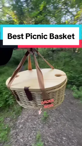 This picnic basket can hold so many items and keep your food and drinks chilled. Be different and show up with a picnic basket this summer.  ##picnicbasket##Basket##picnic##outdooraccessories##summeraccessories##tiktokshop##wickerbasket##handwovenbasket##capcut##ttsacl##haptim
