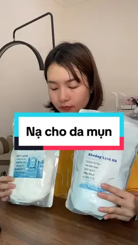 Mặt nạ dành cho da mụn, da dầu: đá lạnh, khoáng lạnh HA, oải hương, Hạt ngũ hoa #matna #damun #dadau #kiemdau #nguhathoa #hatnguhoa #nanocee #thammyhuyentrang #skincare #spa #lamdepda 