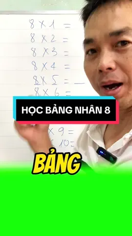 Mẹo học nhanh bảng nhân 8 #thaygiaolang37 #master2023bytiktok #tieuhoc #kienthuctieuhoc #fyp #xuhuong 