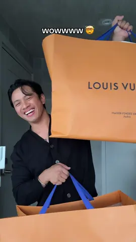 louis vuitton haul!!! i wish 🤣 but super happy to be working with them!!! wild 🤯🤯🤯 #davidguison #louisvuitton 