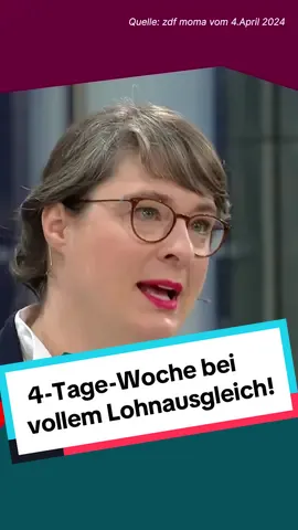 „Die Vier-Tage-Woche ist gut für alle. Gut für Beschäftigte, gut für Patienten & Kunden - und auch gut für Unternehmen“.  Unsere Landesvorsitzende Ulrike Grosse-Röthig war heute beim Morgenmagazin im ZDF zu Gast. Dort hat sie sich für 4-Tage-Woche bei vollem Lohnausgleich ausgesprochen - und hat deutlich gemacht, dass diese ein Gewinn an Lebensqualität für Angestellte und steigende Produktivität für Unternehmen sein kann - somit würden alle davon profitieren. #dielinke #dielinkethüringen #thüringen #thüringenpartei #bodoramelow #4tagewoche #arbeitszeit #lohn #arbeit #arbeitsmarkt #arbeitenim21jahrhundert #wirmachensgerecht #lebensqualität @Die Linke @Linke @schirdewanmartin @Carolin Held @Steffen Thormann | Die Linke @Anja Müller LINKE @Ates Gürpinar @Daniel Starost @Julian Dijon 