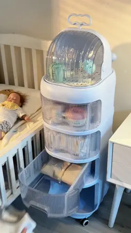 Kệ đựng đồ bỉm sữa cho bé đẹp tiện quá bố mẹ ạ #nuoiconkophaicuocchien #reviewmevabe #mevabe 