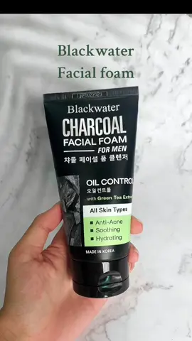 No more oily face with Blackwater Charcoal Facial Foam 🖤 #blackwaterph_ #BastaMabangoGwapo #Skincareformen #fypシ #CapCut 