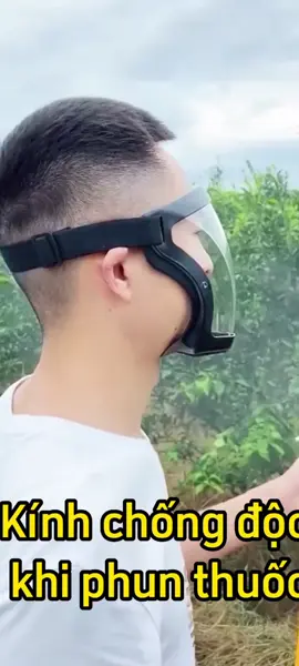 Mặt nạ bảo hộ dùng phun xịt thuốc trừ sâu bằng crylic trong suốt có lỗ thoát khí tiện dụng an toàn #matnabaoho 