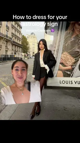 Should i make this a series and do the other astrology signs?! This is how to dress acording to your astrology and venus sign:) the best part about astrology is that you can use it and use the energy to enhance any part of your life, inclusing fashion! This is how i would style a venus in capircorn outfit! #astrologytiktok #astrology #fashiontiktok #fashiontok #spiritual #style #outfitinspo #outfitideas #ArabTikTok #outfitinspiration #greenscreen 