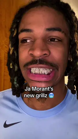 What do y'all think of Ja Morant's new grillz? (🎥: plug_geo/IG) #jamorant #memphisgrizzlies #icedout #grillz #icedoutgrillz #jamorantedit #NBA #nbatok 