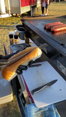 Classic Hot Dog ! 🌭 Bun, Sausage, Sauerkraut, Sauce, Fried Onions 😋 #yum #streetfood #hotdog #Recipe #foodtruck #perthfood #pertheats #farmersmarket #food #perth 