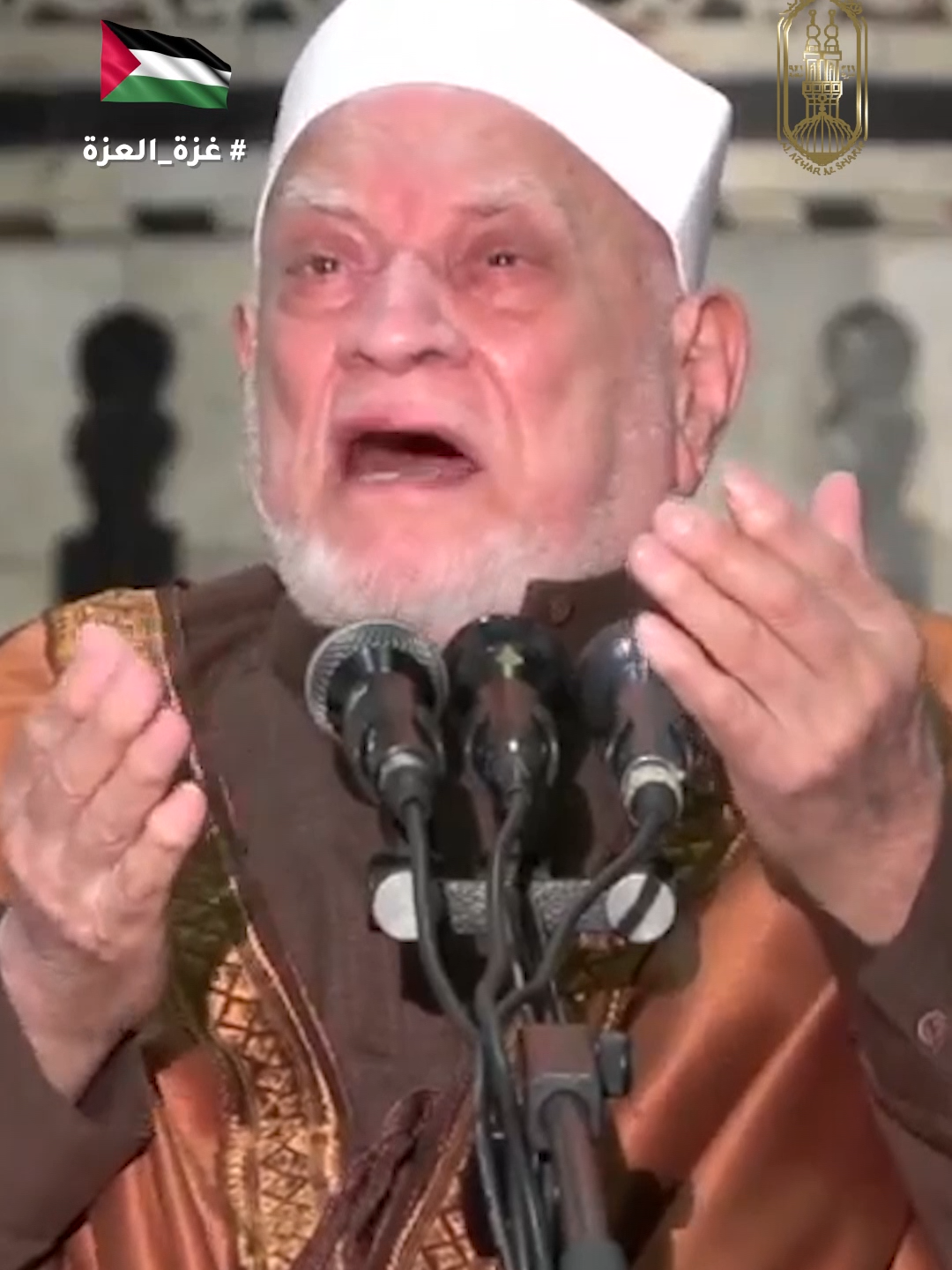 فلسطين بدت ترنو ومدت للخلاص يدا ومهما يصنع الباغي فميعاد اللقاء غدا أبيات للدكتور أحمد عمر هاشم في احتفال الأزهر بليلة القدر