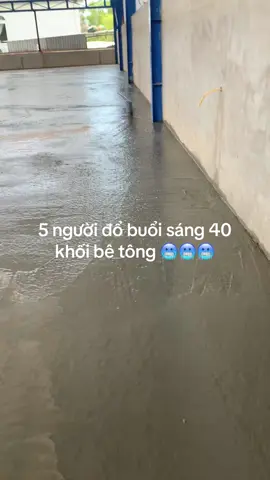 8h sáng mới đổ 5 người 250m2 sàn tới 12h30 xong 🥶🥶🥶#thoho #nhadep #xuhuong #truongphuong108 