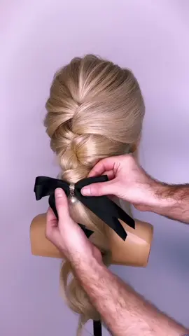 Looking for a braided prom hairstyle? Then you need this Faux Braided ponytail tutorial!! #hair #hairstyle #hairtutorials #hairhack #hairhacks #howtohair #prom #promhair #promhairstyle #hairtok #hairtip #hairhowto #hairtutorial #hairstyles #ghdhair 