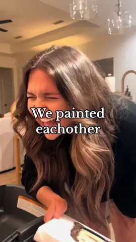 Idk whose is better #hunteranddevin #painteachother #trend #funny #datenight #couple 