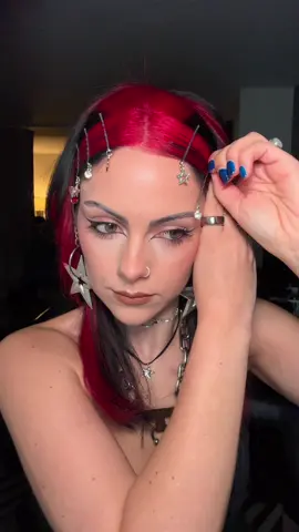 DIY hair charms 💫 @MILLIE you are a genius for this idea 🙏🏼 hair charms are from Michael's craft store in LA #haircharms #hairtutorial #diyhair #hairaccessories #halfupdo #redhair 