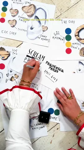my proudest moment of my career.. guys i have designed a ten piece jewellery collection that comes out TONIGHT❤️💛💚💙 thank you so much @SCREAM PRETTY for putting your trust in me