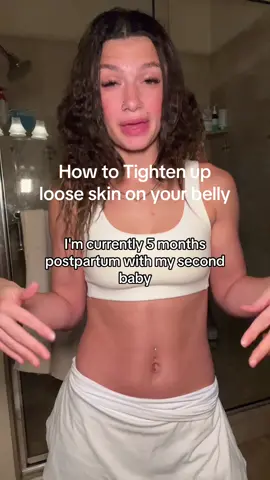 How I tightened my belly back up after have 2 babies. #MomsofTikTok #momtok #postpartumbody #maelyscosmetics #postpartum 