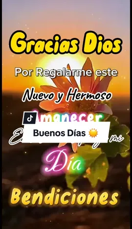 Gracias Dios por este nuevo día 🙏Bendiciones para todos✨️#buenosdias #frases #bonitas #parati #dios #fyp #buenosdías #felizdia #bendiciones #CapCut 