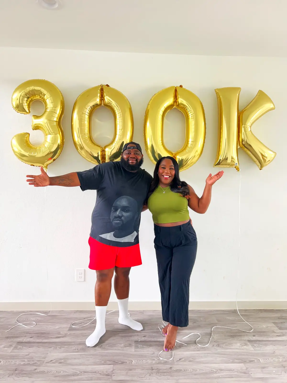 We are so excited that we hit 300k on YouTube. We wanna say thank you so much to all our subscribers and supporters For hitting this BIG 300k mark. 1 million we are coming for you #youtube #subscribe #fyp #couplegoals 