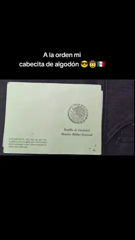 A la orden 🫡😎🇲🇽 #todossomosmexico  #amlopresidente #cartillamilitar #militar 