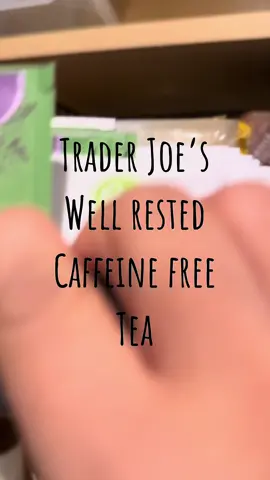 Drink this tea when youre having a hard time sleeping at night.  If you have insomnia, this tea helps a lot. #traderjoes #wellrestedtea #insomnia #insomniaremedies #insomniarelief 