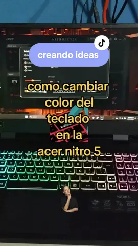 cómo podemos personalizar el color del teclado de la nueva acer nitro 5 #tecladorgb #acernitro5 #creandoideas 