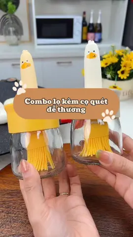 Lọ đựng dầu kèm cọ quét đa năng dễ thương, giúp việc làm bếp của bạn trở nên dễ dàng hơn. #lodungdaukemco #duyne0710 #dogiadung #giadungthongminh #xuhuong 