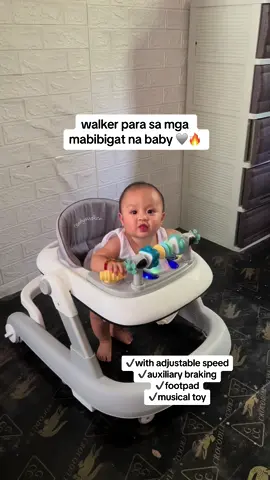 this walker prevents roll over. A multi-purpose and upgraded. 🩶 #walkerforbaby #walkerforbabies #6monthsold #musthave #babyessentials #tiktokfinds #TikTokShop #fyp #foryou 
