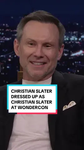 Christian Slater dressed up as Christian Slater at WonderCon 😂 #FallonTonight #TonightShow #ChristianSlater #WonderCon 