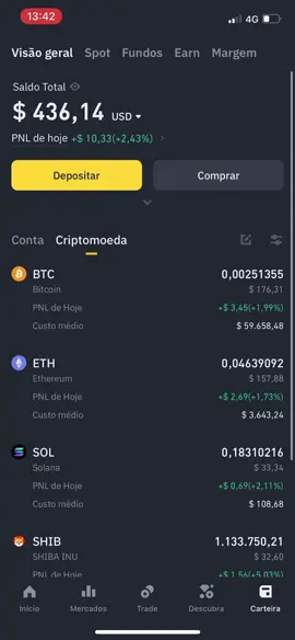 Conta binance investimento #investimento #criptomoedas #btc #investimentos 