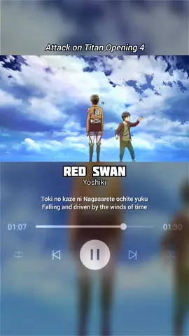 Red Swan - Yoshiki | Attack on Titan Opening 4 #anime #opening #songlyrics #AttackOnTitan #fyp 