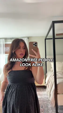 free people look alike from Amazon!! Quality and fit are 10/10 🫶🏻 #amazondress #freepeoplelookalike #bumpfriendly 