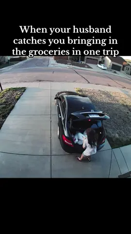 I don’t do 2 trips 🚨😂 #couples #marriedlife #husbandwife #fyp #fypシ #groceries #viral #relatable #fypシ゚viral #ringdoorbell #caughtoncamera 