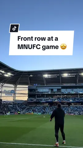 First time getting to sit front row at Allianz Field to see MNUFC play. Absolute blast, and the view was crazy awesome! #goloons #mnufc @Minnesota United FC 