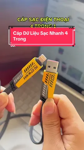 Cáp Dữ Liệu Sạc Nhanh 4 Trong 1 #capsac #capsacdienthoai #capsacdienthoai4in1 #capsacdienthoaisieunhanh #ntdogiadung #dogiadungtienich 