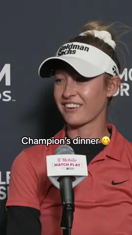 Nelly Korda gets to pick the champions dinner, this is what shes going with 😋 #lpga #golf #nellykorda 