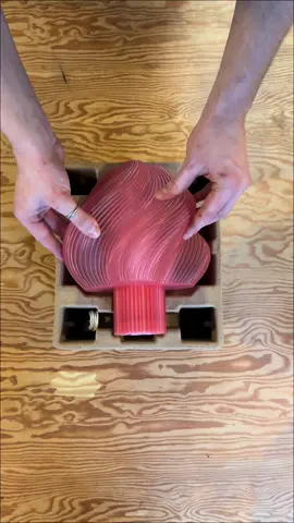Watch Stockholm-based design studio @cremeatelierse demonstrate how they create their Soft Serve lamp. Designed to resemble “swirly ice cream” and made from recycled food packaging, the 3D-printed lamp was shortlisted in the lighting design category of Dezeen Awards (@dezeenawards_) last year. “We were very intrigued by the creamy organic shapes of meringue and soft serve ice cream,” co-founder Jacqueline Kessidis told Dezeen. More on www.dezeen.com #design #interiors #homeinspo #homedecor #designtok #dezeen #interiordesign #fyp 