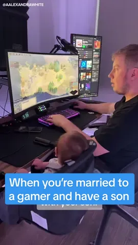 Like father like son 😂 #gaming #gamerparents #cute #baby #pcgaming #funny 
