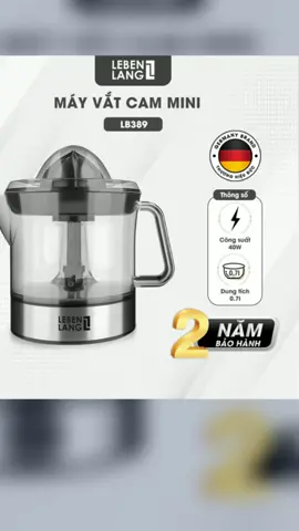 Máy vắt cam ép cam chính hãng LEBENLANG của Đức, dung tích 700ml, bảo hành 24 tháng - LB389 có giá dưới 229.000₫ Hãy nhanh tay - Khuyến mại kết thúc vào ngày mai!