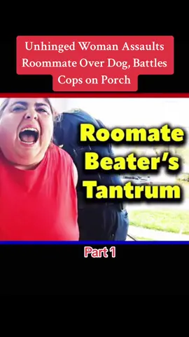 Part 1: Unhinged Woman Assaults Roommate Over Dog, Battles Cops on Porch#police #policeoftiktok #policeman 